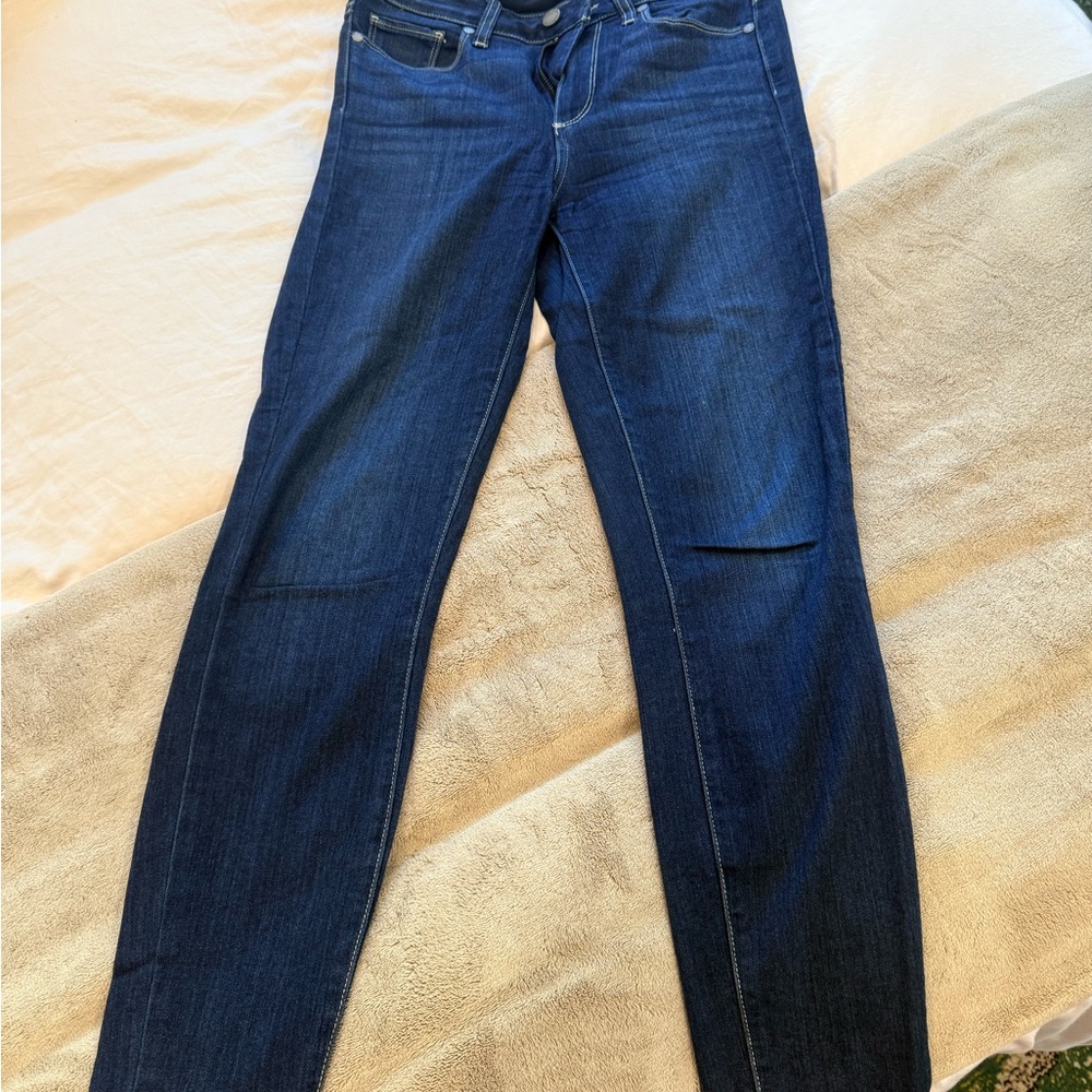 PAIGE Hoxton Ankle Dark Blue Women's Skinny Jeans